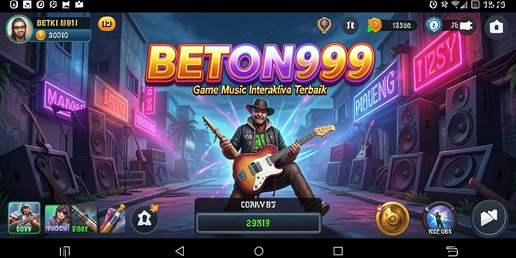 Tangkapan layar menunjukkan pemain menikmati permainan musik yang interaktif.