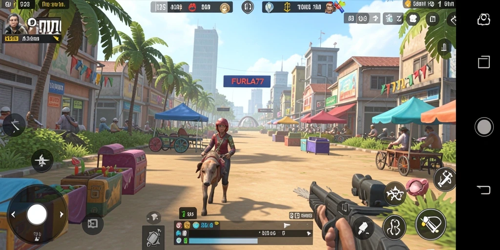 Tampilan gameplay menarik dari FURLA77 yang menunjukkan interaksi karakter.