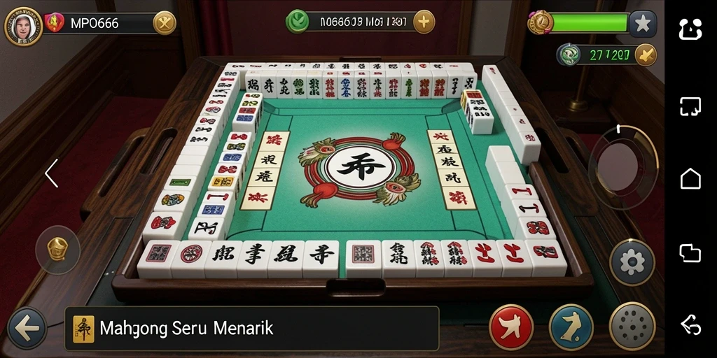 Tangkapan layar MPO666 menampilkan aksi seru dalam permainan Mahjong.