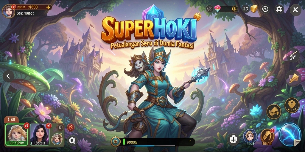 Tampilan screenshot SUPERHOKI menampilkan karakter utama dalam petualangan yang menegangkan.