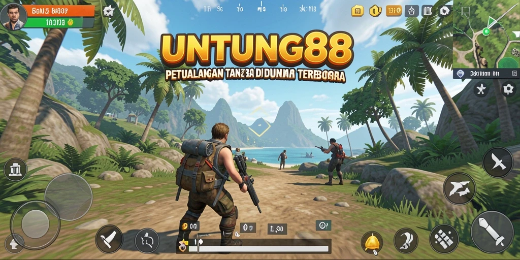 Screenshot gameplay UNTUNG88 menampilkan eksplorasi dunia terbuka yang luas.