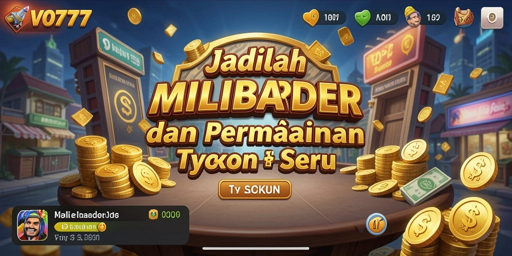 Tampilan screenshot VO777 yang menunjukkan momen seru dalam bermain Tycoon.