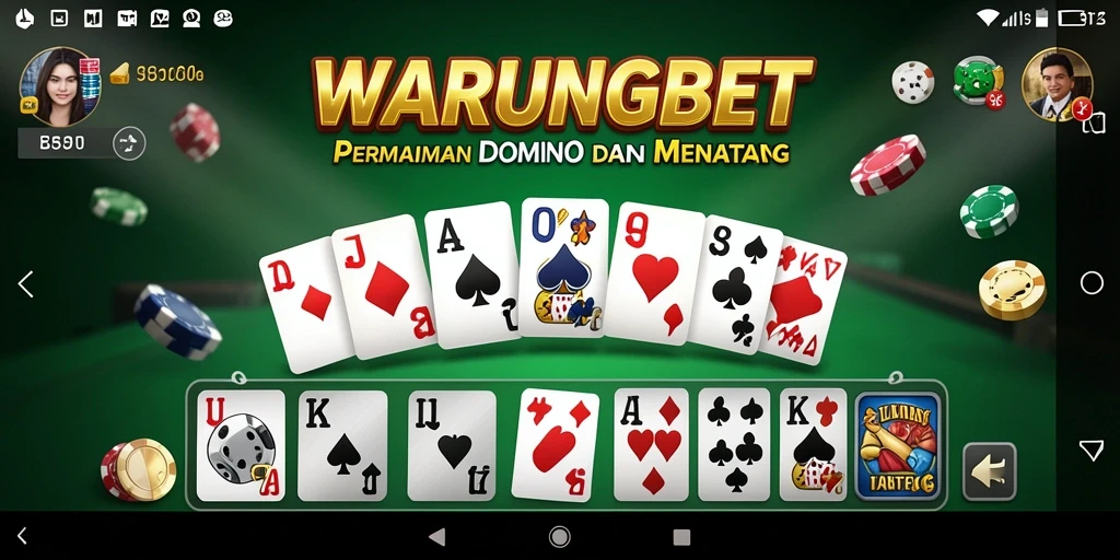 Tampilan menarik dari gameplay Domino di WARUNGBET.